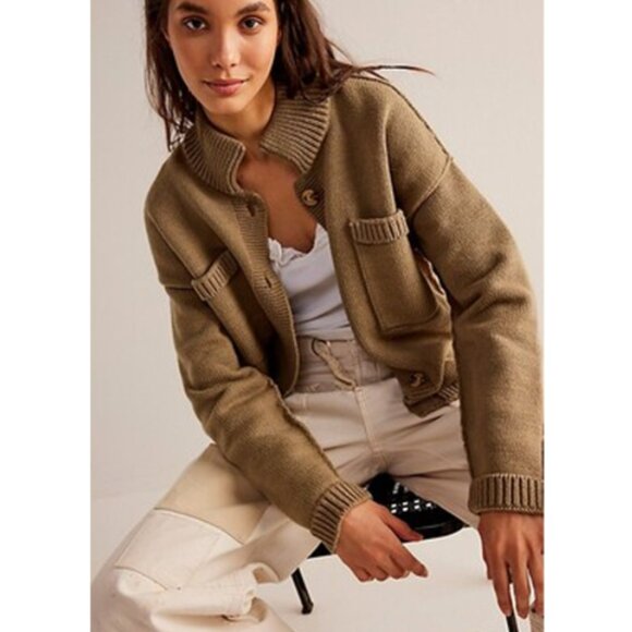 We The Free On The Isle Cardi Cardigan in Brown Size XS NWT $168 - Picture 2 of 5